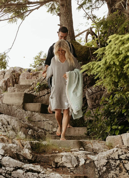 Tofino Towel 'Cocoon' Poncho - Grey