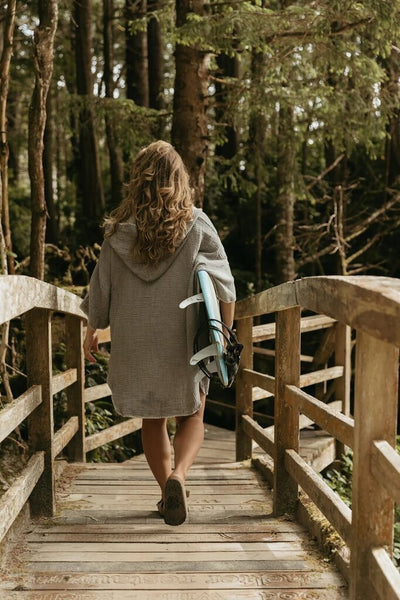 Tofino Towel 'Cocoon' Poncho - Grey