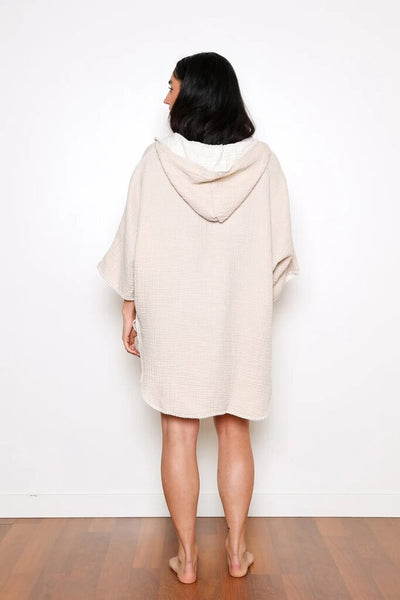 Tofino Towel 'Cocoon' Poncho -Tan