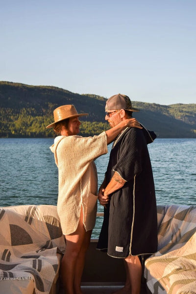 Tofino Towel 'Cocoon' Poncho -Tan