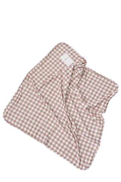 Little Lott 'Everything' Blanket - Brown Gingham