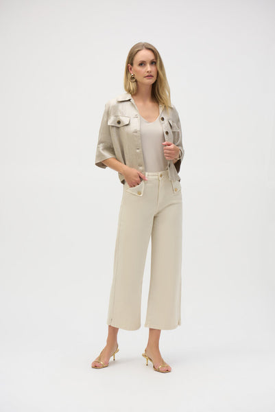 Joseph Ribkoff 252914 Greige Culotte Jeans