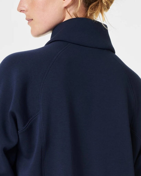 Spanx AirEssentials Half Zip Sweatshirt - Timeless Navy