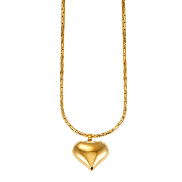 Hackney Nine 'Abel' Puffy Heart Necklace