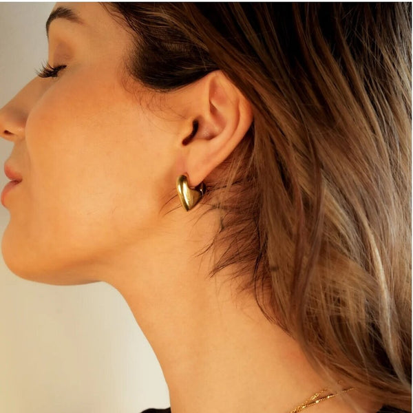 Hackney Nine 'Alperton' Heart Shaped Earrings
