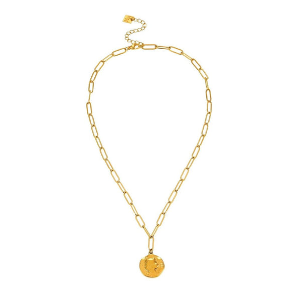 Hackney Nine 'Bilbao' Roman Coin Pendant Necklace - Gold