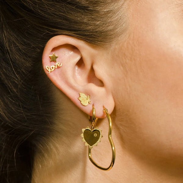 Hackney Nine 'Free' 2-Pair Butterfly & Leaf Studs