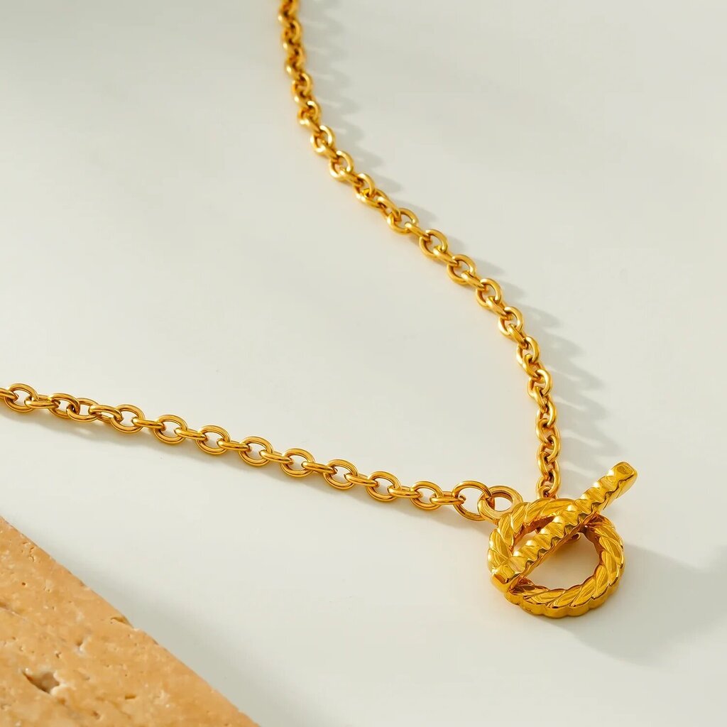 Hackney Nine 'Ketchigan' Textured T-Bar & Ring Necklace