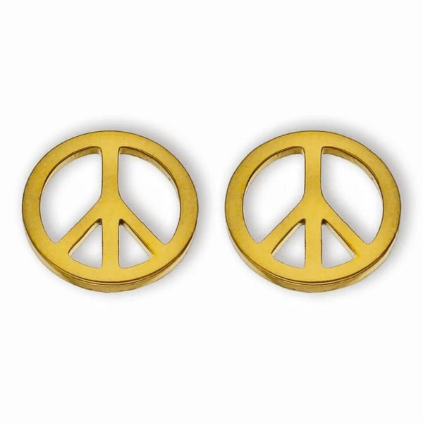 Hackney Nine Peace Sign Stud Earrings