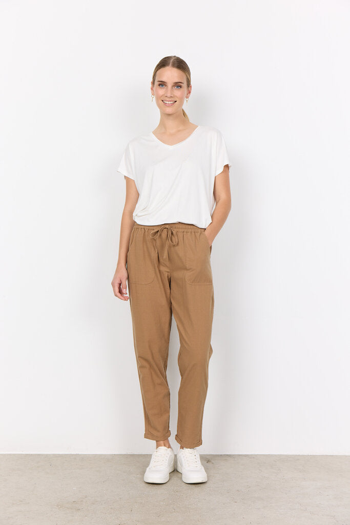 Soyaconcept 'Cissie' Cotton Pants - Desert Brown