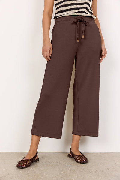 Soyaconcept 'Banu' Drawstring Waist Cropped Pant - Hot Fudge