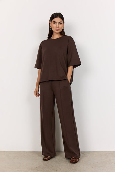Soyaconcept 'Banu' 3/4 Sleeve Boxy Top - Hot Fudge