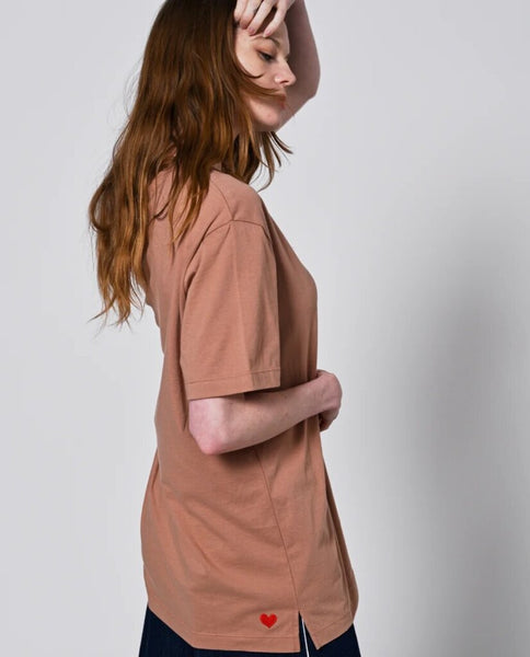 Preloved 'Tamara' Oversized Tee - Brown
