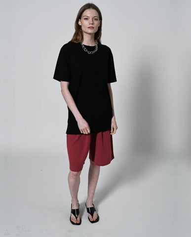 Preloved 'Tamara' Oversized Tee - Black