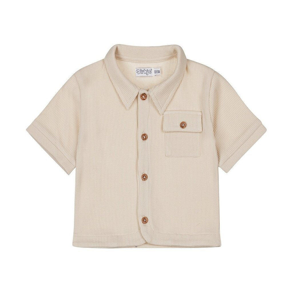 Dirkje Waffle Button Front Shirt
