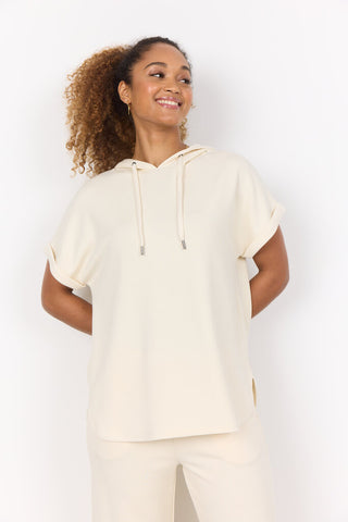 Soyaconcept 'Banu' Short Sleeve Sweatshirt - Cream