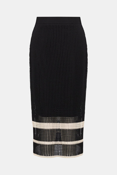 Joseph Ribkoff 252923 Open Stitch Knit Skirt