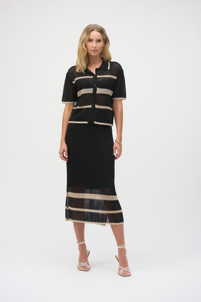 Joseph Ribkoff 252924 Open Stitch Knit Cover-Up
