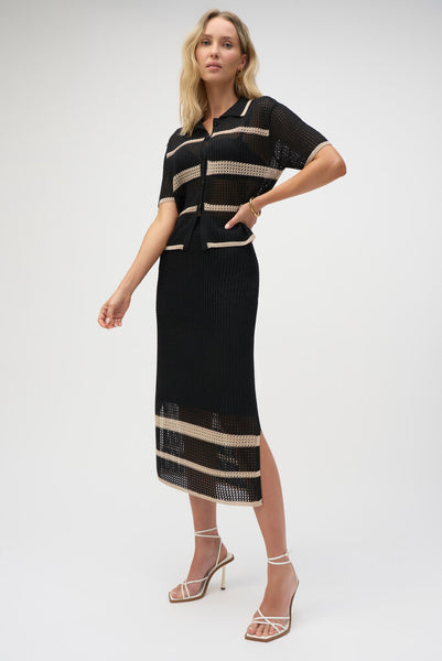 Joseph Ribkoff 252924 Open Stitch Knit Cover-Up