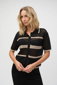 Joseph Ribkoff 252924 Open Stitch Knit Cover-Up