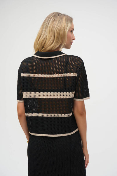 Joseph Ribkoff 252924 Open Stitch Knit Cover-Up