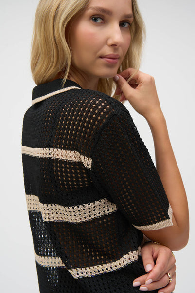Joseph Ribkoff 252924 Open Stitch Knit Cover-Up