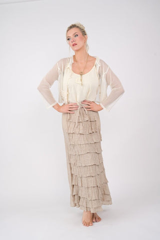 Paper Lace Ivory Mesh Ruffle Jacket