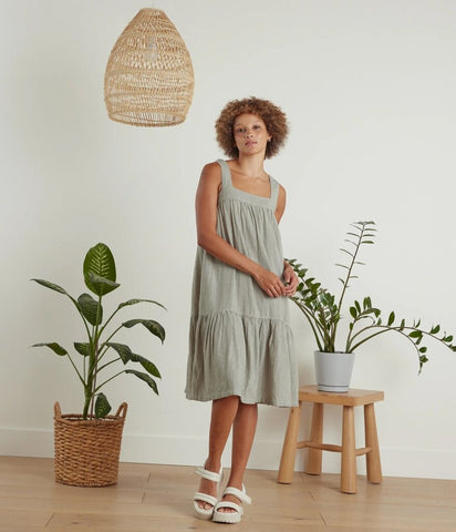 Known Supply 'Amarillo' Tiered Maxi Dress