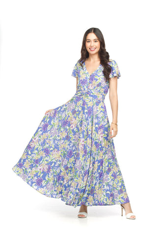 Papillon Blue Floral Maxi Dress