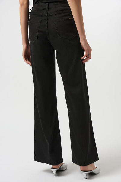 Joseph Ribkoff 'Goldie' Classic Wide-Leg Stretch Jeans - Black