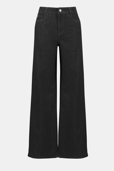 Joseph Ribkoff 'Goldie' Classic Wide-Leg Stretch Jeans - Black