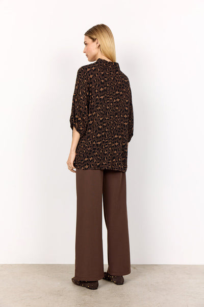 Soyaconcept 'Safira' Leopard Print Bubble Sleeve Blouse
