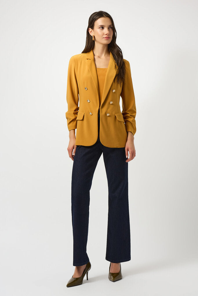 Joseph Ribkoff 253034 Silky Knit Gold Button Blazer