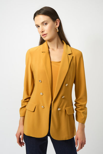 Joseph Ribkoff 253034 Silky Knit Gold Button Blazer