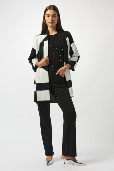 Joseph Ribkoff 253901 Jacquard Colour-Block Cover-Up