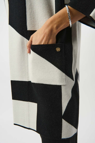 Joseph Ribkoff 253901 Jacquard Colour-Block Cover-Up