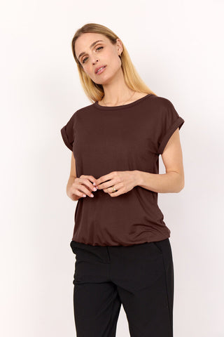 Soyaconcept 'Marica' Cuffed Sleeve Blouse - Hot Fudge