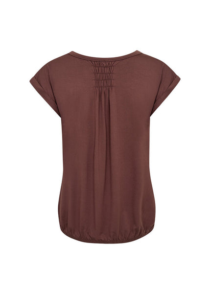 Soyaconcept 'Marica' Cuffed Sleeve Blouse - Hot Fudge