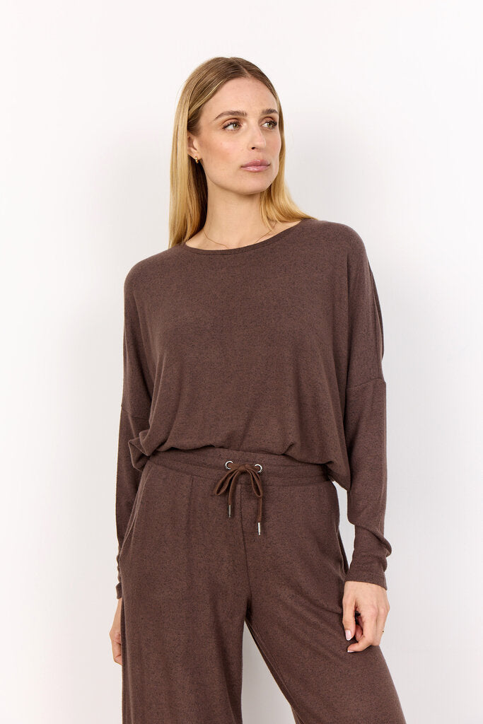 Soyaconcept 'Biara' Long Sleeve Top - Hot Fudge