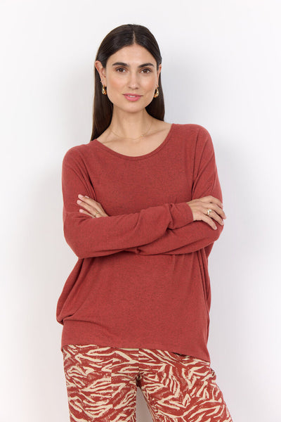 Soyaconcept 'Biara' Long Sleeve Top - Mineral Red