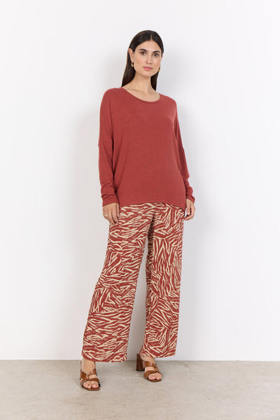 Soyaconcept 'Biara' Long Sleeve Top - Mineral Red