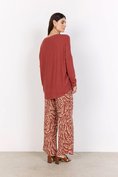 Soyaconcept 'Biara' Long Sleeve Top - Mineral Red