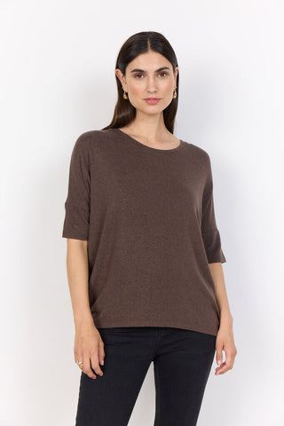 Soyaconcept 'Biara' Short Sleeve Top - Hot Fudge