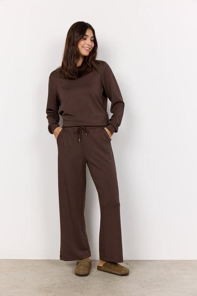 Soyaconcept Banu Wide Leg Pants - Hot Fudge