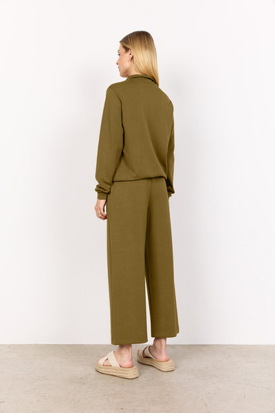 Soyaconcept 'Banu' 1/4 Zip Sweatshirt - Misty Olive