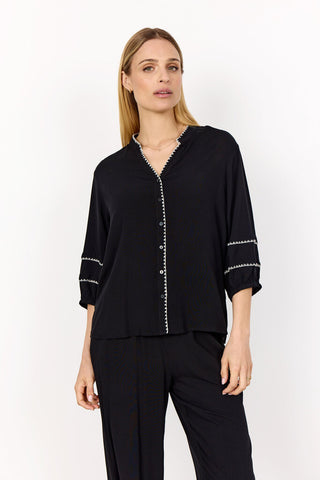 Soyaconcept 'Radia' Front Button Embroided Blouse