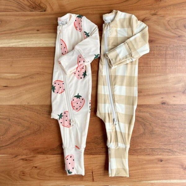 Little Luba Strawberry Print Sleeper