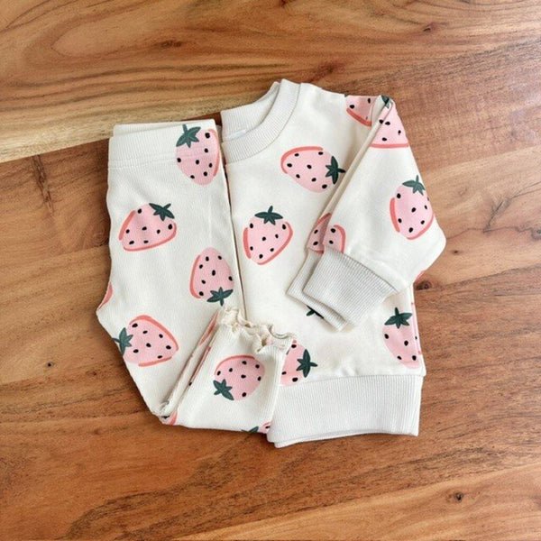 Little Luba Strawberry Print Leggings