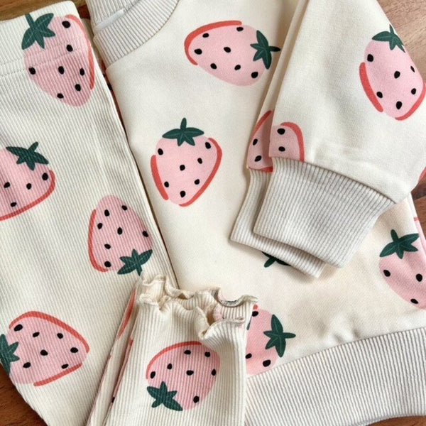 Little Luba Strawberry Print Leggings