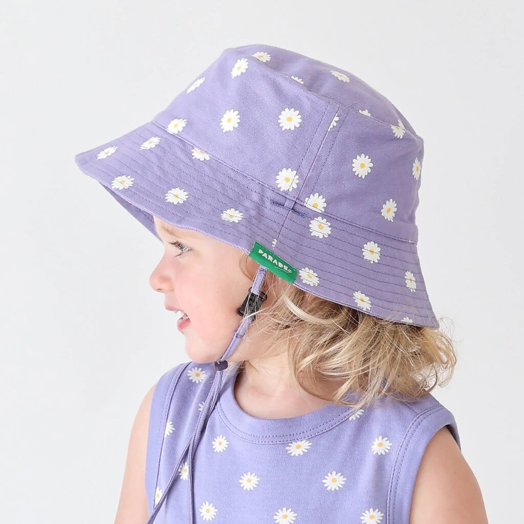 Parade Organics Reversible Cotton Bucket Hat - Daisies